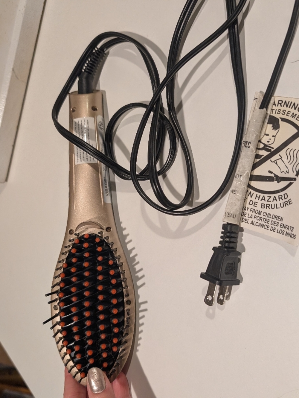 Gold Heated Straightening Brush for Women - Smooth, Fast Styling